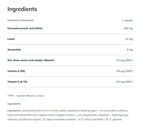Olimp Labs Gold Lutein - Innovatív Formula A Szemek Védelmében 30 Kapszula