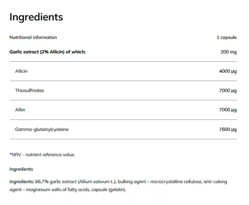 Olimp Labs Garlicin - Szagtalan Fokhagyma Koncentrátum 30 Kapszula
