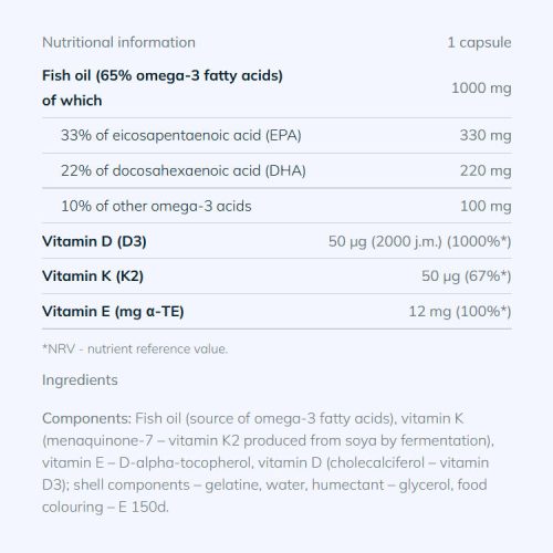 Olimp Labs Gold Omega 3 D3 + K2 30 Kapszula