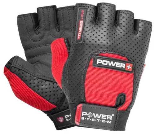 Power System Gloves Power Plus - Edzőkesztyű Piros
