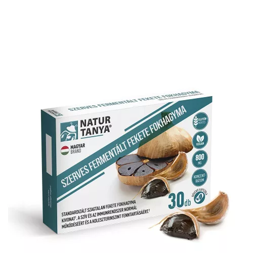 Natur Tanya Fermentált Fekete Fokhagyma 800 mg 30 Kapszula