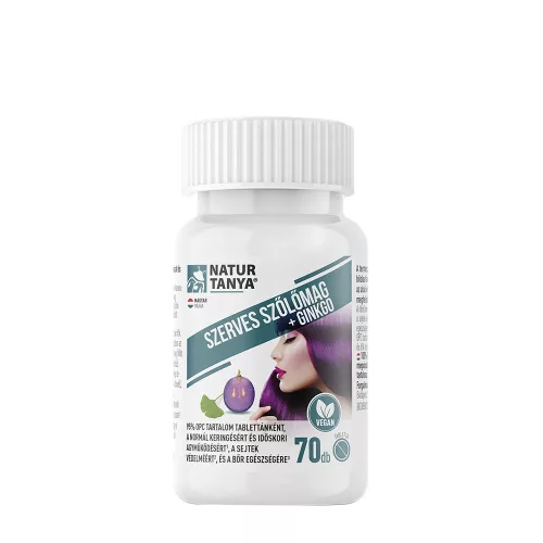 Natur Tanya Szerves Szőlőmag És Ginko Biloba 70 Tabletta