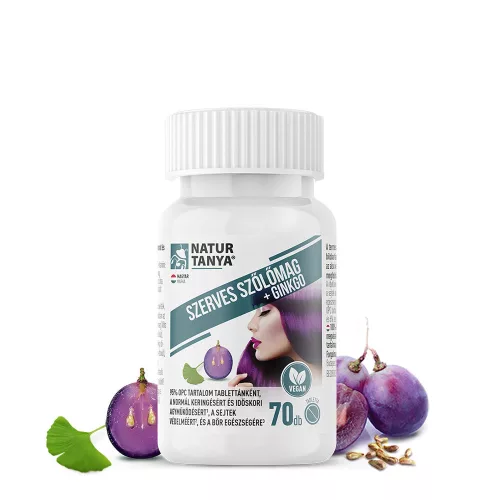 Natur Tanya Szerves Szőlőmag És Ginko Biloba 70 Tabletta