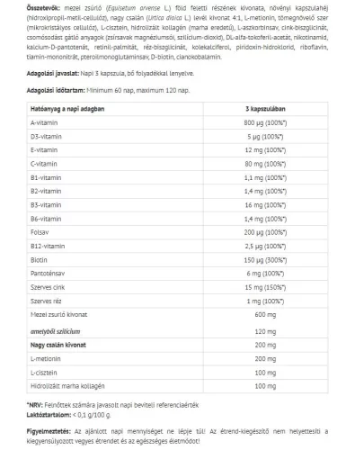 Natur Tanya Szerves Szépségvitamin 60 Kapszula