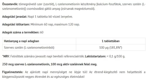 Natur Tanya Szerves Szelén 60 Tabletta