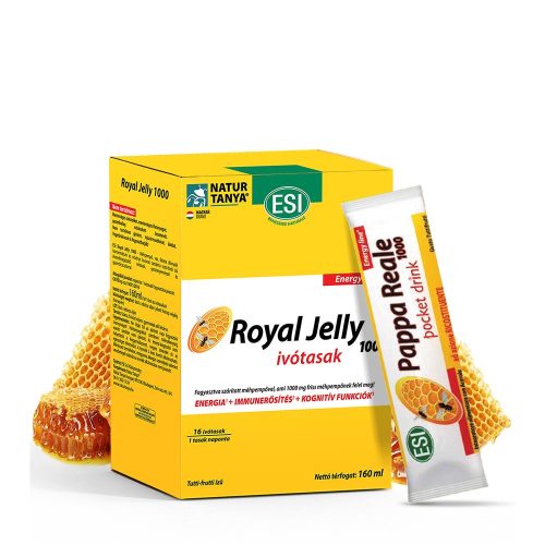 Natur Tanya ESI® Royal Jelly - 1000 mg friss MÉHPEMPŐ folyékony ivótasakban 16 ivótasak 160 ml
