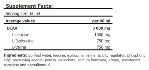 Amix BCAA 3000 Shot 20 x 60 ml
