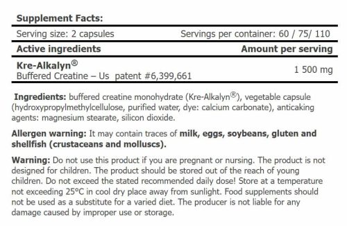 Amix Kre-Alkalyn® - Kreatin-monohidrát 220 kapszula