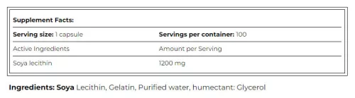 Amix Lecithin 1200 mg 100 Lágykapszula
