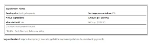 Amix Vitamin E 400 IU 100 Lágykapszula