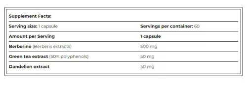Amix Pro Berberine HCI With Green Tea & Dandelion 60 Kapszula