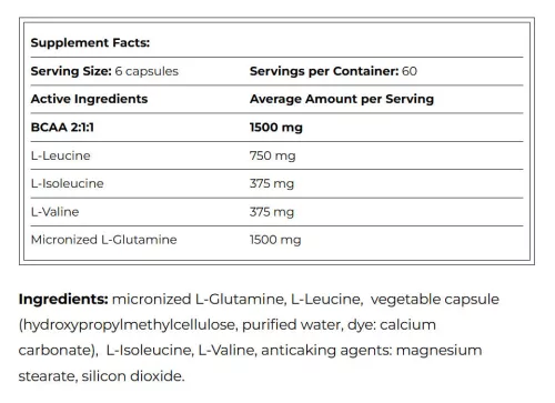 Amix L - glutamine + BCAA 360 Kapszula