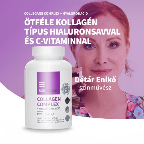 USA medical Collagen Complex - Kollagén Kapszula 5 Féle Kollagénnel 60 Kapszula