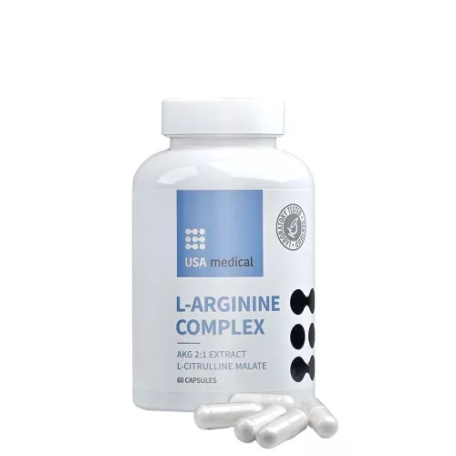 USA medical L-Arginine Complex - L-arginin és L-citrullin Malát Kivonat Kapszula 60 Kapszula