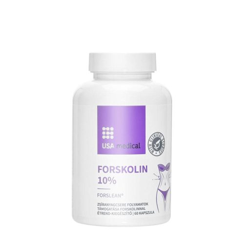 USA medical Forskolin 10% Kivonat Zsíranyagcsere Támogatáshoz 60 Kapszula