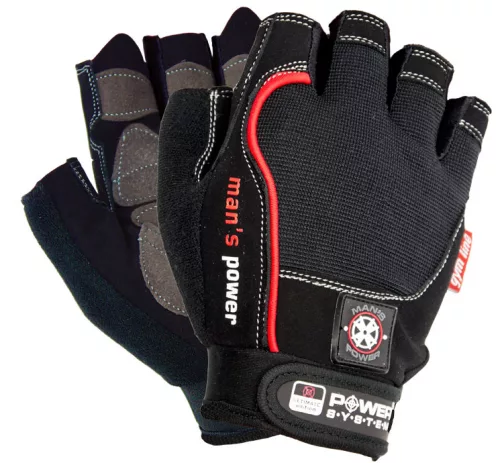 Power System Gloves Mans Power - Férfi Edzőkesztyű Fekete