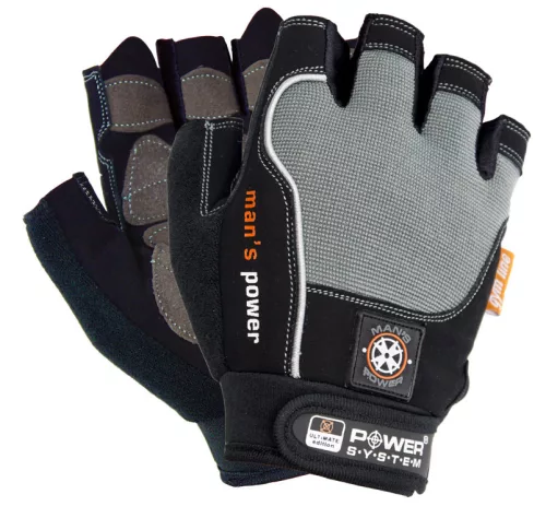 Power System Gloves Mans Power - Férfi Edzőkesztyű Szürke