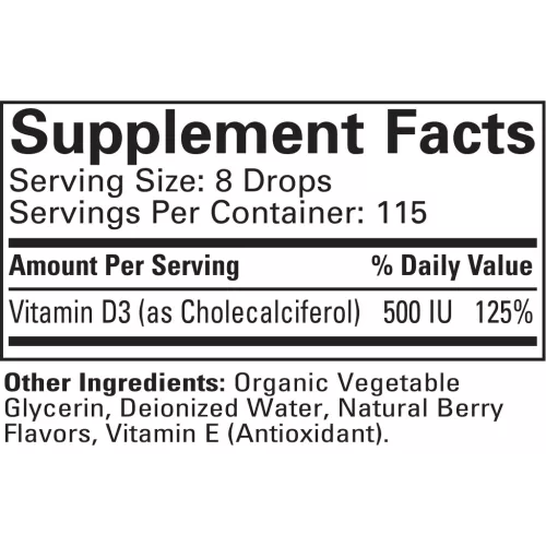 ChildLife Vitamin D3 Drops - D-vitamin csepp gyerekenek és csecsemőknek 30 ml