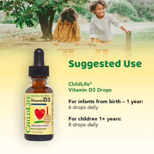 ChildLife Vitamin D3 Drops - D-vitamin csepp gyerekenek és csecsemőknek 30 ml
