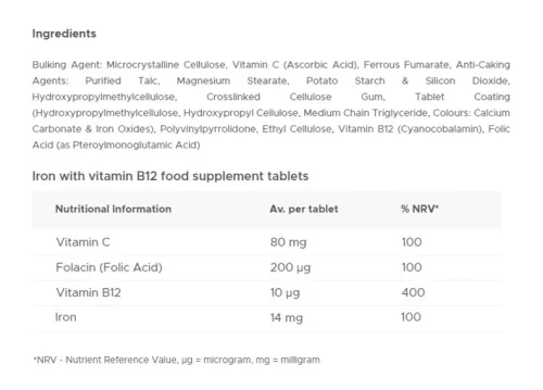 Vitabiotics Ultra Iron 30 Tabletta
