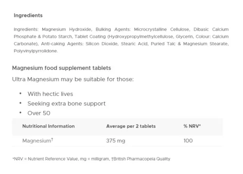Vitabiotics Ultra Magnesium 60 Tabletta