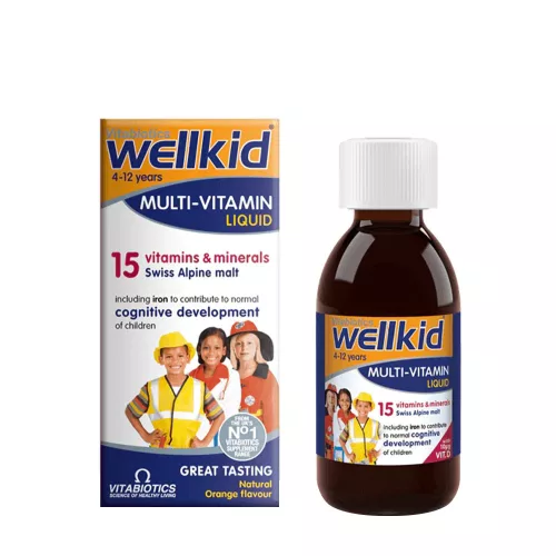 Vitabiotics Wellkid Multi-vitamin Liquid - Multivitamin Szirup Gyerekeknek 150 ml