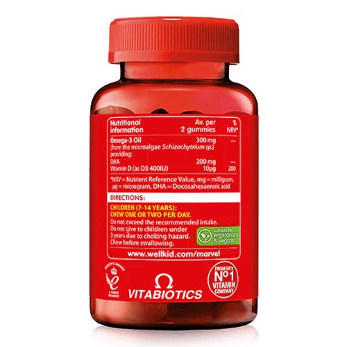 Vitabiotics Wellkid Marvel Omega-3 50 Gumicukor