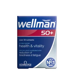   Vitabiotics Wellman 50+ - Multivitamin 50 Feletti Férfiaknak 30 Tabletta
