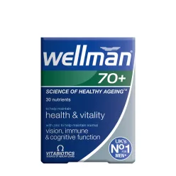   Vitabiotics Wellman 70+ - Multivitamin 70 Feletti Férfiaknak 30 Tabletta