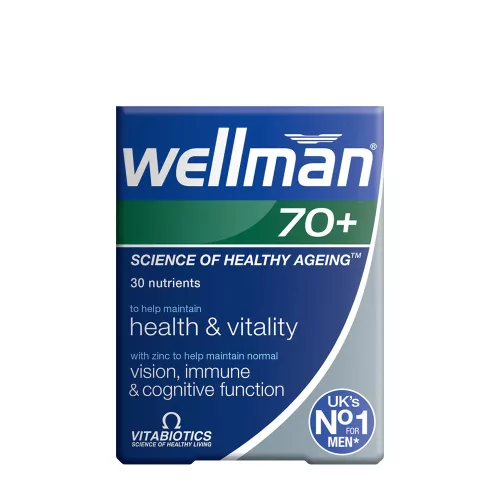 Vitabiotics Wellman 70+ - Multivitamin 70 Feletti Férfiaknak 30 Tabletta
