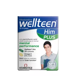   Vitabiotics Wellteen Him Plus - Vitamin Tinédzser Fiúknak 56 Tabletta