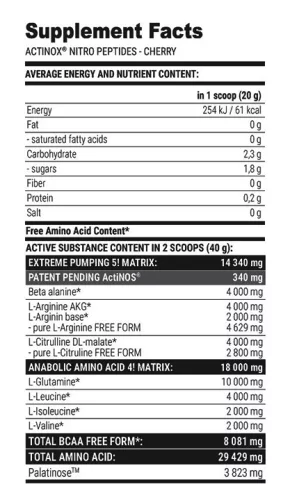 Extrifit Actinox Nitro Peptides 620 g