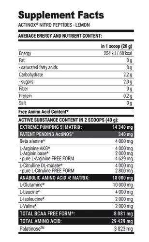 Extrifit Actinox Nitro Peptides 620 g