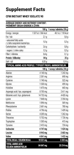 Extrifit Iso 90 CFM Instant Whey 1000 g