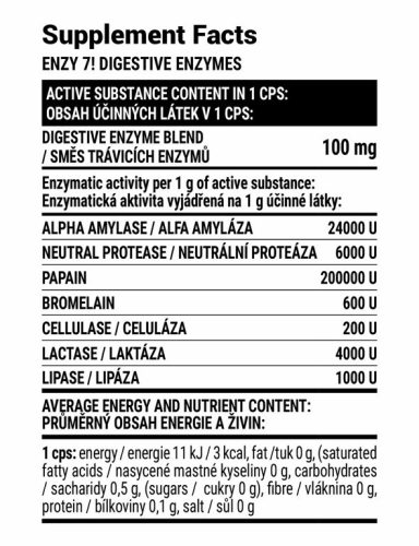 Extrifit Enzy 7! Digestive Enzymes 90 Kapszula