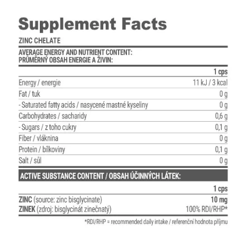 Extrifit Zinc Chelate - Cink-biszglicinát 100 Kapszula