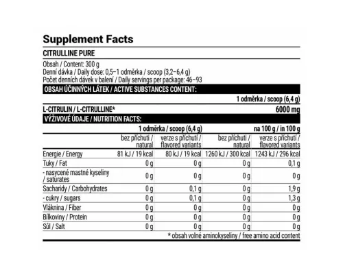 Extrifit Citrulline Pure Por 300 g