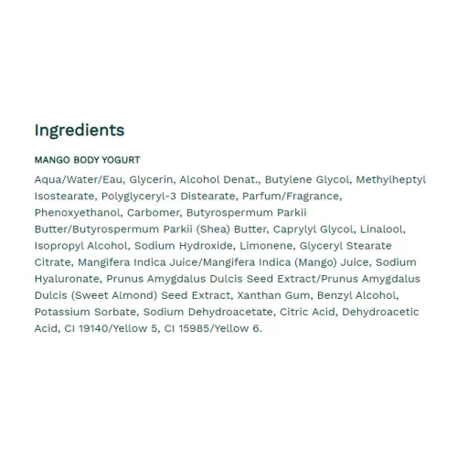 The Body Shop Mango Body Yogurt 200 ml