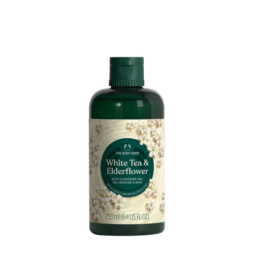 The Body Shop White Tea and Elderflower Bath and Shower Gel - White Tea and Elderflower Tusfürdő 250 ml