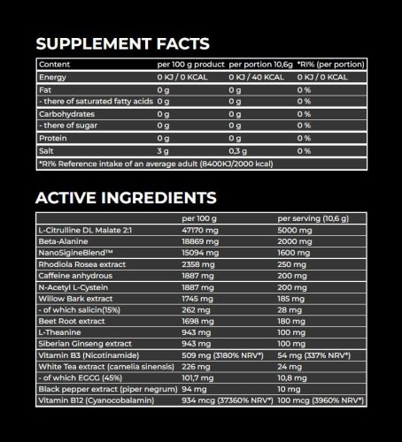 Nanosupps  Hype Beast Preworkout Booster 320 g