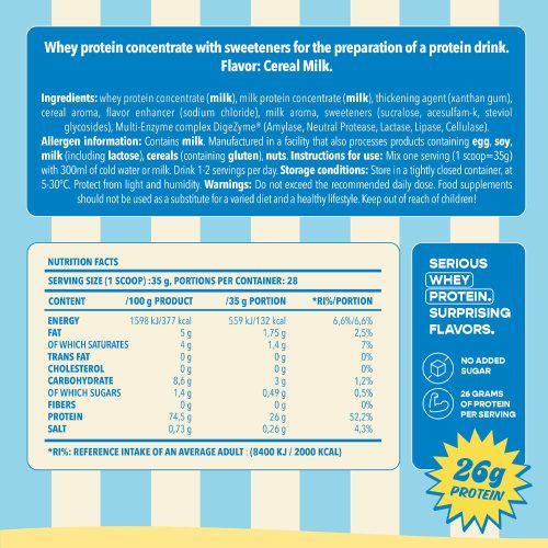 Nanosupps Whey Protein - Tejsavófehérje 1000 g