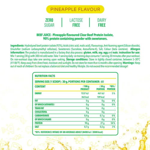 Nanosupps Beef Juice - Marhafehérje 1800 g