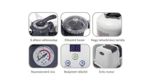 Intex Vízforgató, homokszűrős INTEX 26648 - Új Hydro Aeration Technology 