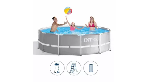Intex Vízforgatós medence szett, fémvázas 366 x 99 cm - INTEX PRISM FRAME POOL 26716 