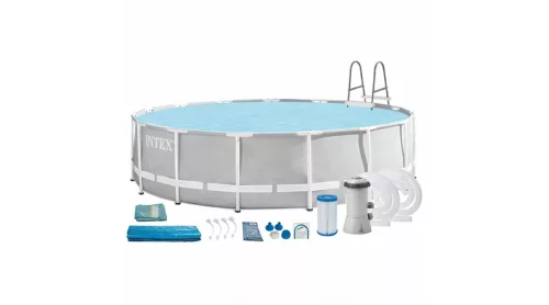 Intex Vízforgatós medence szett, fémvázas 457x107 cm - INTEX PRISM FRAME POOL 26724 