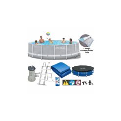   Intex Vízforgatós medence szett, fémvázas 549x122 cm - INTEX PRISM FRAME POOL 26732 