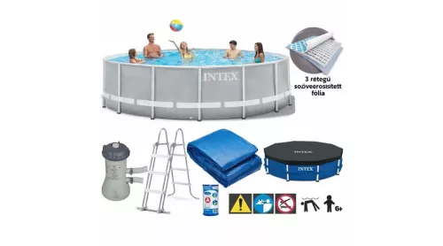 Intex Vízforgatós medence szett, fémvázas 549x122 cm - INTEX PRISM FRAME POOL 26732 