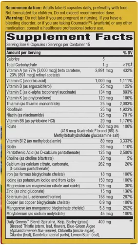 Nature's Way Alive!® Max6 Max Potency Daily Multivitamin 90 Kapszula