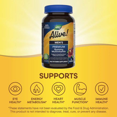 Nature's Way Alive!® Premium Men’s Gummy Multivitamin 75 Gumicukor