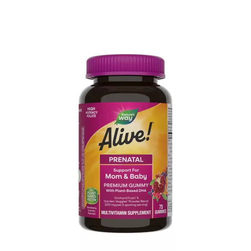 Nature's Way Alive!® Premium Prenatal Gummies - Terhes Vitamin Gumicukor 75 Gumicukor
